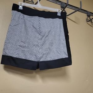 Black and white patterned skirt